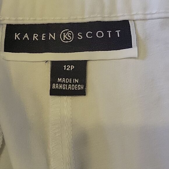 Karen Scott Petites Woven Capris Brite white, 12 Pettite - Picture 6 of 7